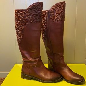 Gianni Bini Brytt Embroidered Riding Boot